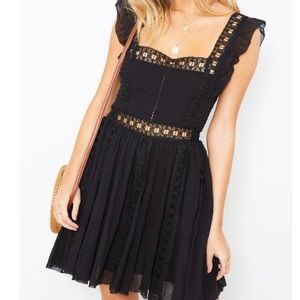 Free People Verona Lace Trim Dress Size S